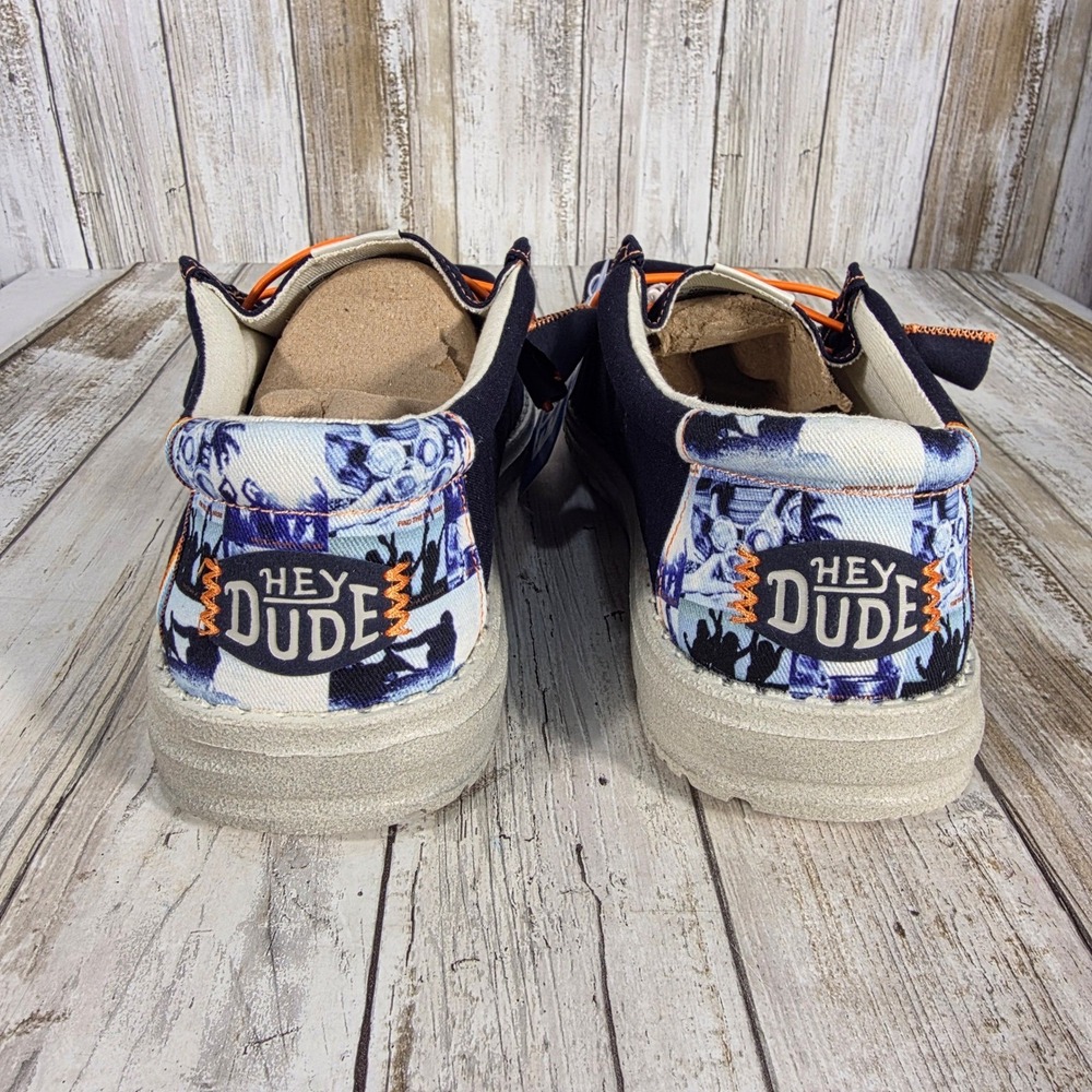 Hey Dude Wally Spring Breakr Photo Reel Navy Blue Grey Mens Loafers 41086-4TA M8 - Picture 5 of 11